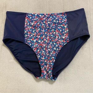 Draper James x Lands End High Waisted Floral Bikini Bottoms